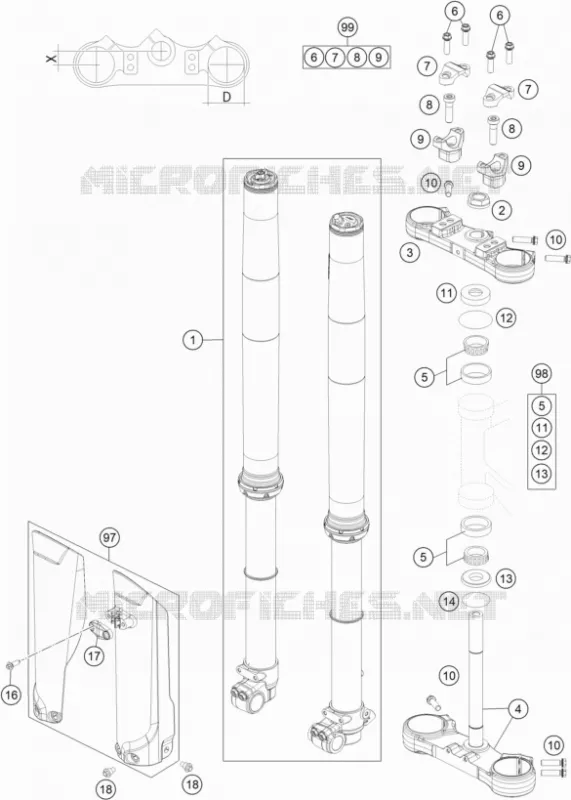 FORQUETA / T DE SUSPENSÃO